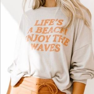 Luca + Grae Life’s a Beach pullover sweatshirt sm